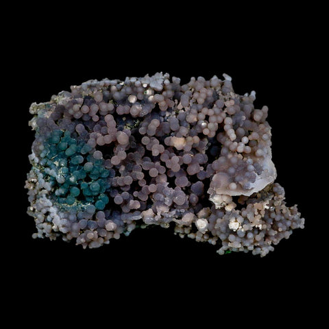 4.8" Purple Green Grape Agate Botryoidal Crystal Druzy Cluster Mineral Sulawesi Island - Fossil Age Minerals