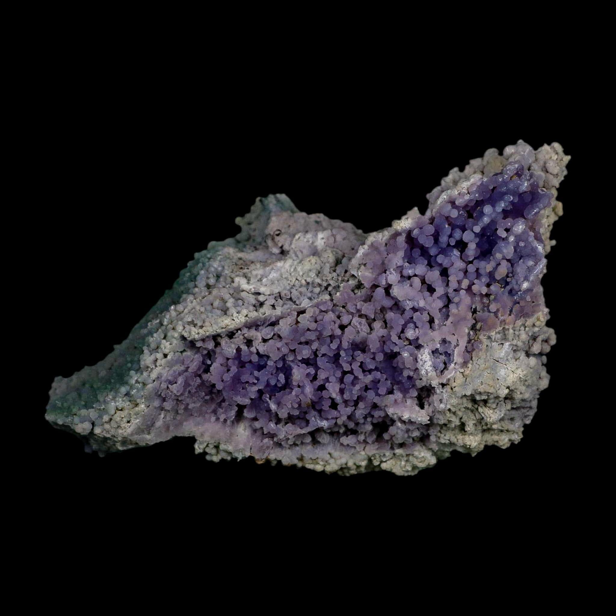4.6" Purple Green Grape Agate Botryoidal Crystal Druzy Cluster Mineral Sulawesi Island - Fossil Age Minerals