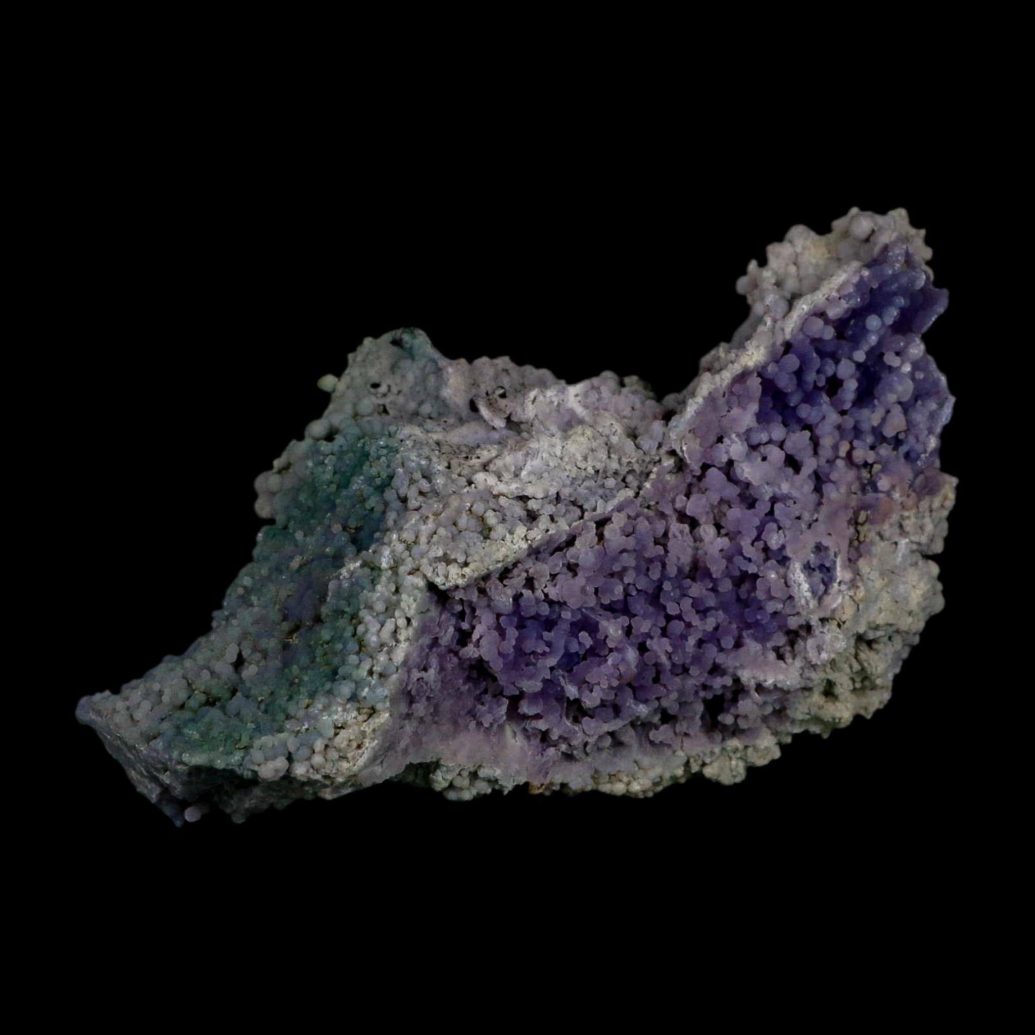 4.6" Purple Green Grape Agate Botryoidal Crystal Druzy Cluster Mineral Sulawesi Island - Fossil Age Minerals