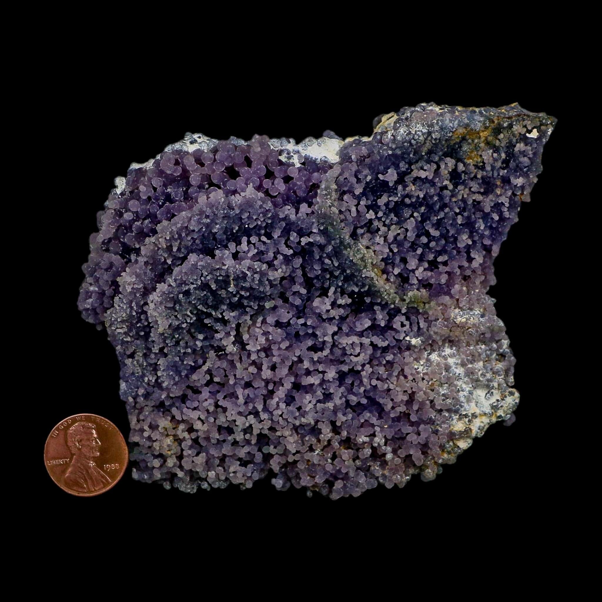 4.4" Purple Grape Agate Botryoidal Crystal Druzy Cluster Mineral Sulawesi Island - Fossil Age Minerals