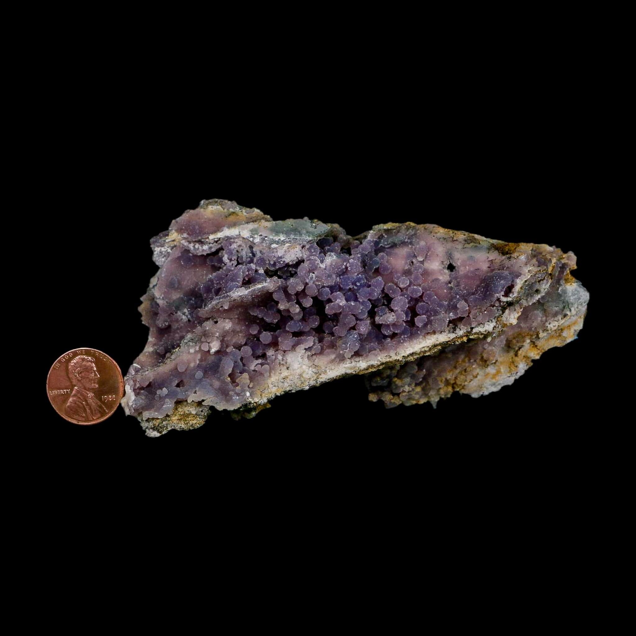 4.4" Purple Grape Agate Botryoidal Crystal Druzy Cluster Mineral Sulawesi Island - Fossil Age Minerals
