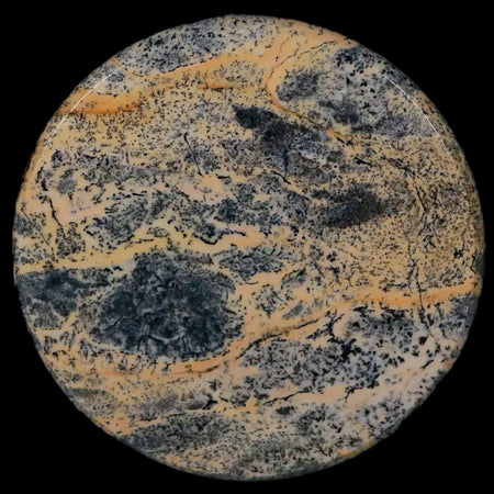 60MM Chinese Picture Jasper Mineral Specimen Round Polished Slab Liaoning, China