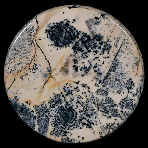 60MM Chinese Picture Jasper Mineral Specimen Round Polished Slab Liaoning, China - Fossil Age Minerals