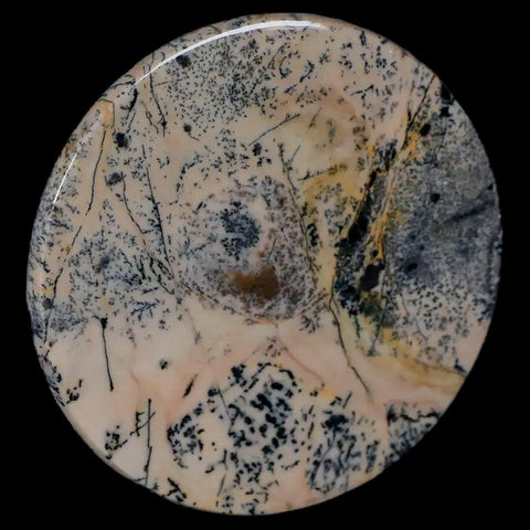 60MM Chinese Picture Jasper Mineral Specimen Round Polished Slab Liaoning, China - Fossil Age Minerals
