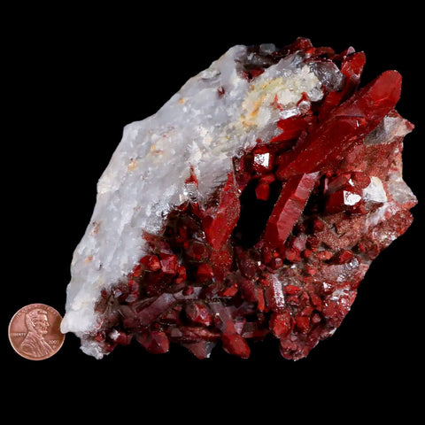 5.5" Natural Red Ferruginous Quartz Crystal Cluster Mineral Specimen Meknes Morocco - Fossil Age Minerals