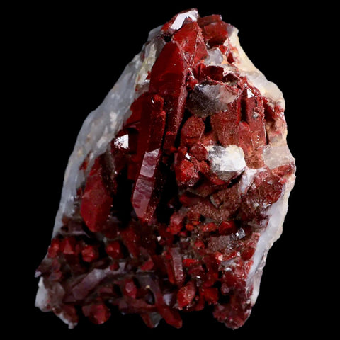 5.5" Natural Red Ferruginous Quartz Crystal Cluster Mineral Specimen Meknes Morocco - Fossil Age Minerals