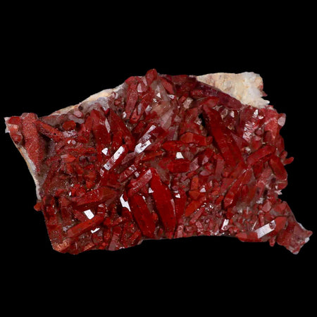 5.6" Natural Red Ferruginous Quartz Crystal Cluster Mineral Specimen Meknes Morocco