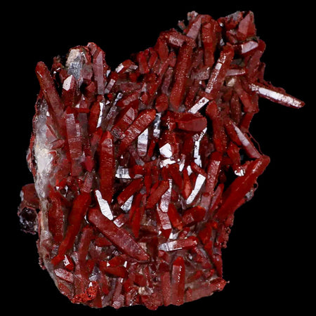 5.4" Natural Red Ferruginous Quartz Crystal Cluster Mineral Specimen Meknes Morocco