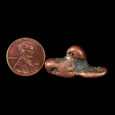 1.2" Solid Native Copper Polished Nugget Mineral Keweenaw Michigan - Fossil Age Minerals