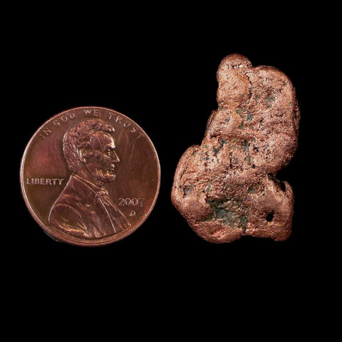 1" Solid Native Copper Polished Nugget Mineral Keweenaw Michigan - Fossil Age Minerals