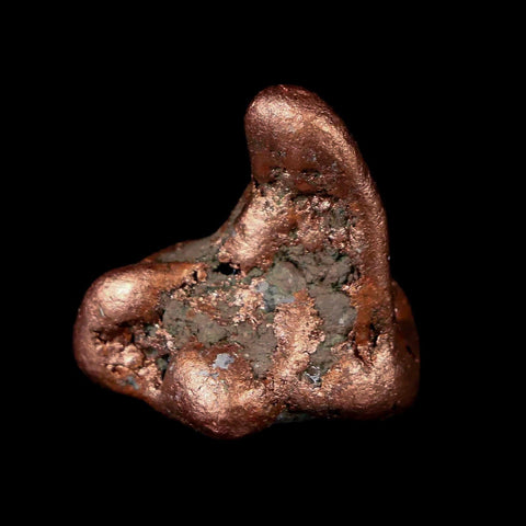 1" Solid Native Copper Polished Nugget Mineral Keweenaw Michigan - Fossil Age Minerals