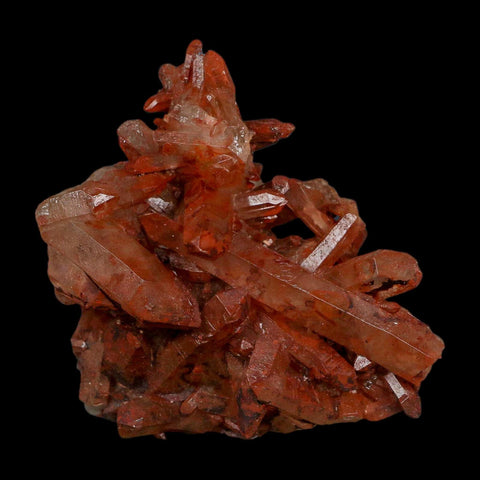 3" Natural Red Ferruginous Quartz Crystal Cluster Mineral Specimen Meknes Morocco - Fossil Age Minerals