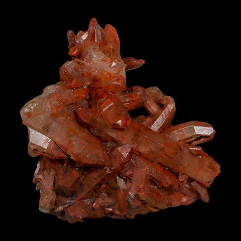 3" Natural Red Ferruginous Quartz Crystal Cluster Mineral Specimen Meknes Morocco - Fossil Age Minerals