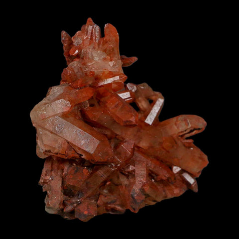 3" Natural Red Ferruginous Quartz Crystal Cluster Mineral Specimen Meknes Morocco - Fossil Age Minerals