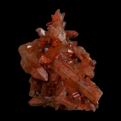 3" Natural Red Ferruginous Quartz Crystal Cluster Mineral Specimen Meknes Morocco - Fossil Age Minerals