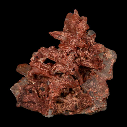 3" Natural Red Ferruginous Quartz Crystal Cluster Mineral Specimen Meknes Morocco - Fossil Age Minerals