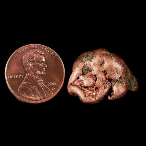 0.8" Solid Native Copper Polished Nugget Mineral Keweenaw Michigan - Fossil Age Minerals