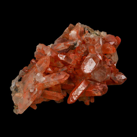 3.8" Natural Red Ferruginous Quartz Crystal Cluster Mineral Specimen Meknes Morocco - Fossil Age Minerals