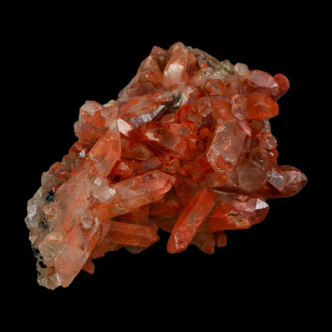 3.8" Natural Red Ferruginous Quartz Crystal Cluster Mineral Specimen Meknes Morocco - Fossil Age Minerals