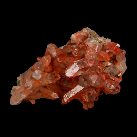 3.8" Natural Red Ferruginous Quartz Crystal Cluster Mineral Specimen Meknes Morocco - Fossil Age Minerals