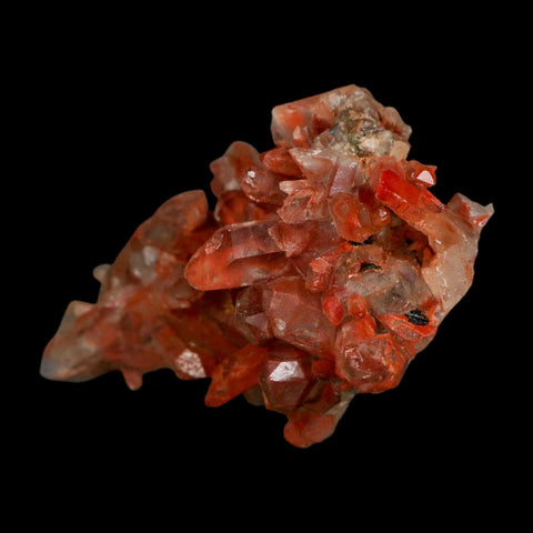 3.8" Natural Red Ferruginous Quartz Crystal Cluster Mineral Specimen Meknes Morocco - Fossil Age Minerals