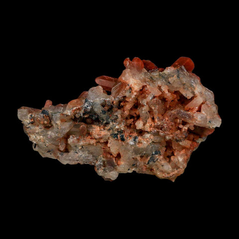 3.8" Natural Red Ferruginous Quartz Crystal Cluster Mineral Specimen Meknes Morocco - Fossil Age Minerals