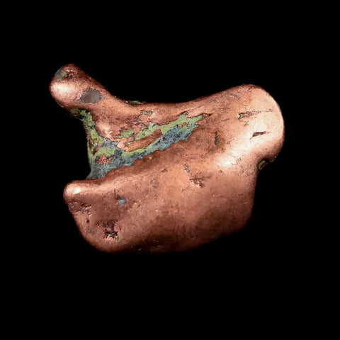 0.9" Solid Native Copper Polished Nugget Mineral Keweenaw Michigan - Fossil Age Minerals