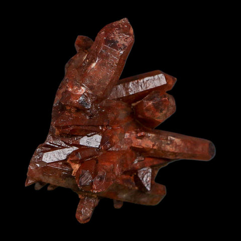2.8" Natural Red Ferruginous Quartz Crystal Cluster Mineral Specimen Meknes Morocco - Fossil Age Minerals