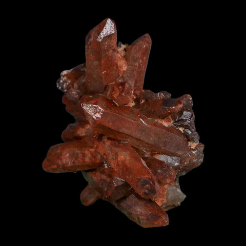 2.8" Natural Red Ferruginous Quartz Crystal Cluster Mineral Specimen Meknes Morocco - Fossil Age Minerals