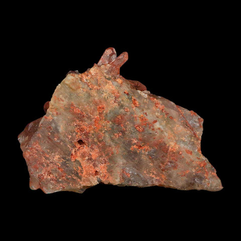 3.1" Natural Red Ferruginous Quartz Crystal Cluster Mineral Specimen Meknes Morocco - Fossil Age Minerals