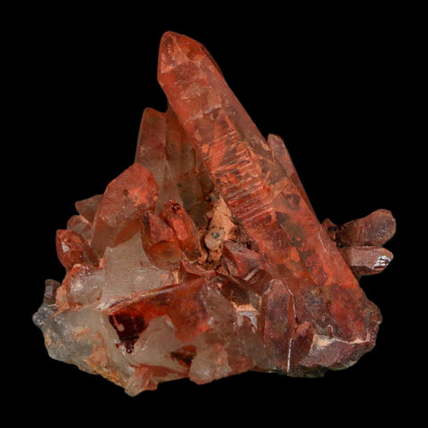 2.4" Natural Red Ferruginous Quartz Crystal Cluster Mineral Specimen Meknes Morocco - Fossil Age Minerals