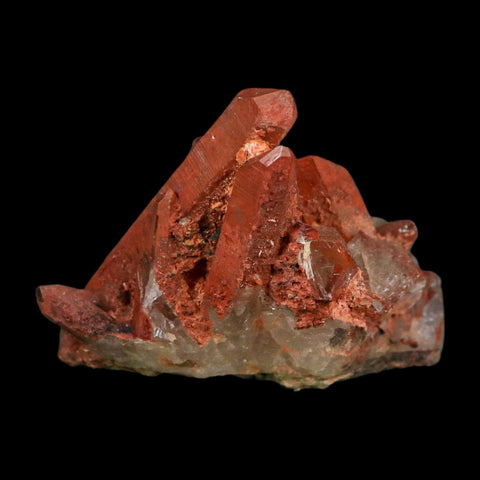 2.4" Natural Red Ferruginous Quartz Crystal Cluster Mineral Specimen Meknes Morocco - Fossil Age Minerals