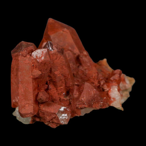 3.2" Natural Red Ferruginous Quartz Crystal Cluster Mineral Specimen Meknes Morocco - Fossil Age Minerals