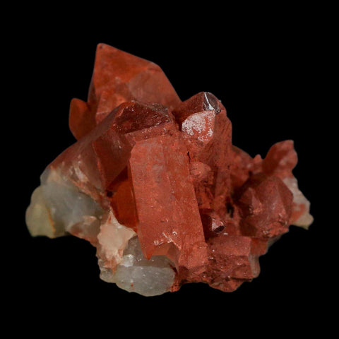 3.2" Natural Red Ferruginous Quartz Crystal Cluster Mineral Specimen Meknes Morocco - Fossil Age Minerals