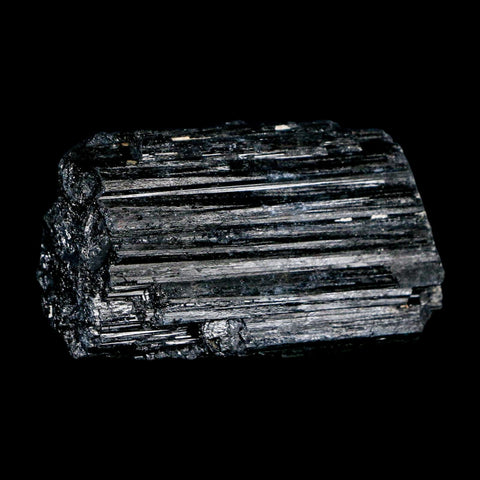 2.7" Natural Rough Black Tourmaline Mineral Crystal Specimen Schorl Brazil - Fossil Age Minerals