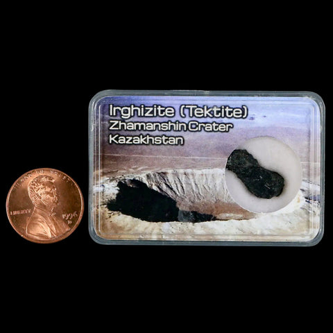 Irghizite Tektite Meteorite Specimen Zhamanshin Crater Kazakhstan Display 0.63 Grams - Fossil Age Minerals