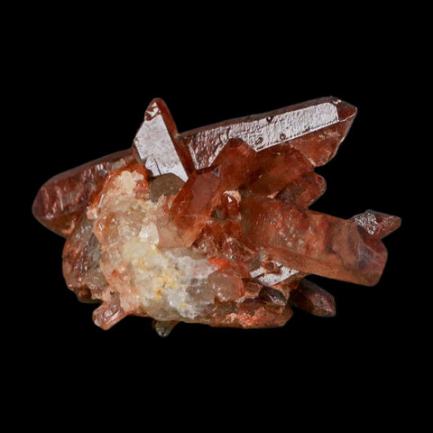 2.1" Natural Red Ferruginous Quartz Crystal Cluster Mineral Specimen Meknes Morocco - Fossil Age Minerals