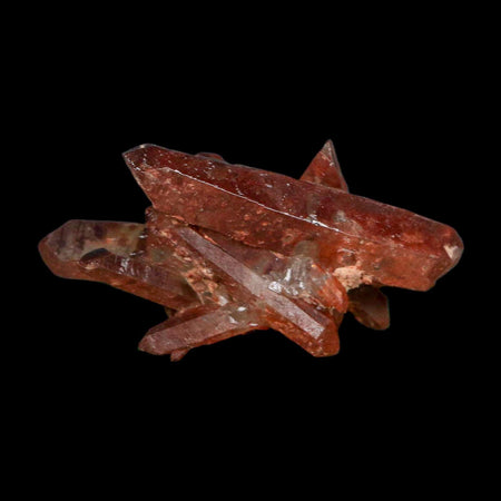 2.1" Natural Red Ferruginous Quartz Crystal Cluster Mineral Specimen Meknes Morocco