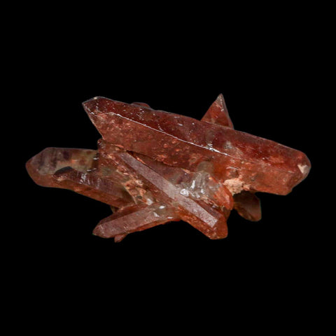 2.1" Natural Red Ferruginous Quartz Crystal Cluster Mineral Specimen Meknes Morocco - Fossil Age Minerals