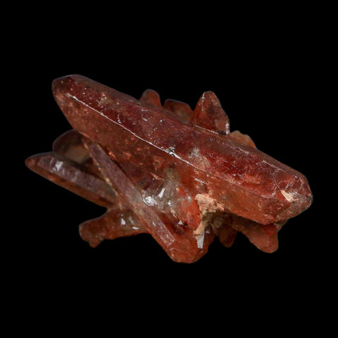 2.1" Natural Red Ferruginous Quartz Crystal Cluster Mineral Specimen Meknes Morocco - Fossil Age Minerals