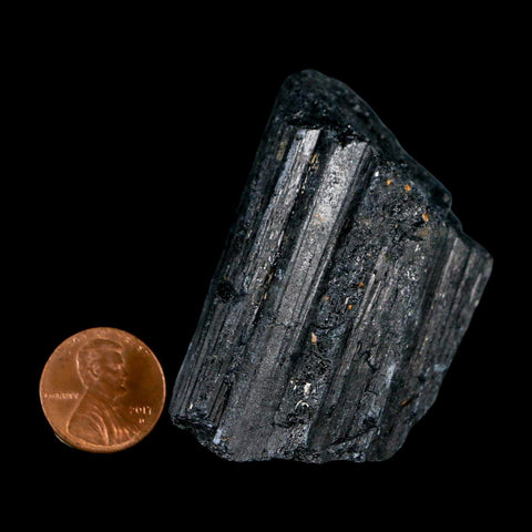 2.4" Natural Rough Black Tourmaline Mineral Crystal Specimen Schorl Brazil - Fossil Age Minerals