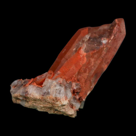 2.1" Natural Red Ferruginous Quartz Crystal Cluster Mineral Specimen Meknes Morocco - Fossil Age Minerals