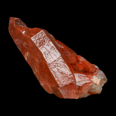 2.1" Natural Red Ferruginous Quartz Crystal Cluster Mineral Specimen Meknes Morocco