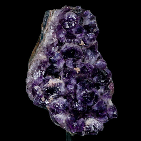 3.7" Amethyst Crystal Cluster Mineral Specimen Brazil Custom Medal Stand