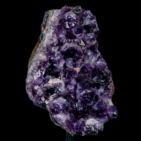 3.7" Amethyst Crystal Cluster Mineral Specimen Brazil Custom Medal Stand