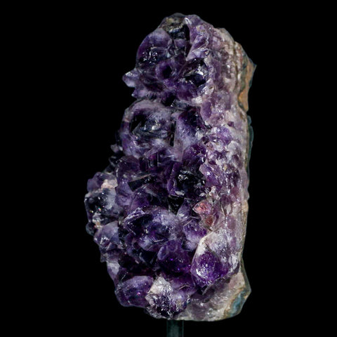 3.7" Amethyst Crystal Cluster Mineral Specimen Brazil Custom Medal Stand