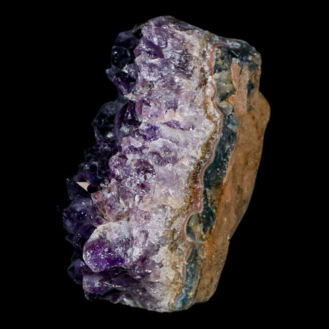 3.7" Amethyst Crystal Cluster Mineral Specimen Brazil Custom Medal Stand