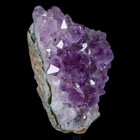 3.4" Amethyst Crystal Cluster Mineral Specimen Brazil Custom Medal Stand