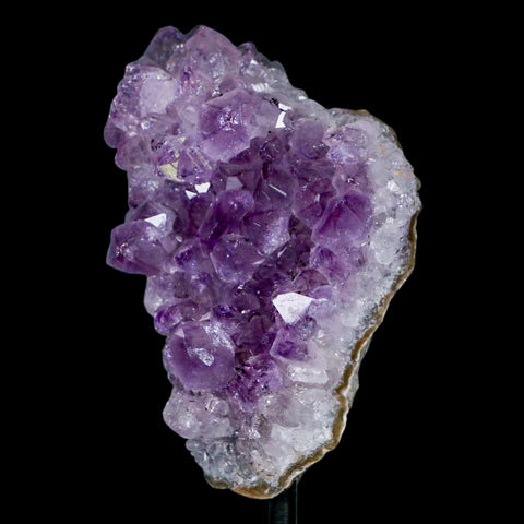 3.4" Amethyst Crystal Cluster Mineral Specimen Brazil Custom Medal Stand