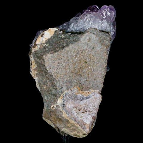 3.4" Amethyst Crystal Cluster Mineral Specimen Brazil Custom Medal Stand